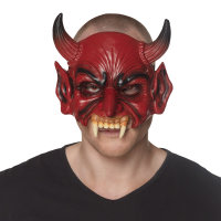 Maske halb Teufel rot