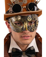 Maske Steampunk gold