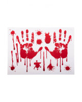 Fenstersticker blutige Hände 35x25cm