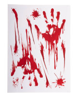 Fenstersticker blutverschmierte Hände 35x25cm