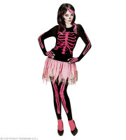 Kostüm Pink Skelett inkl. Handschuhe