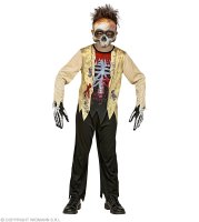 Kostüm Zombieskelett inkl. Maske