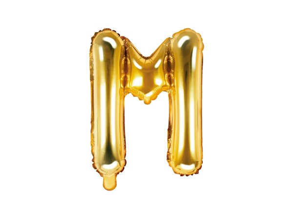 Folienballon Buchstabe M gold 35cm