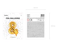 Folienballon Buchstabe & gold 35cm