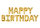 Folienballon Schriftzug Happy Birthday gold 340x35cm