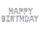 Folienballon Schriftzug Happy Birthday silber 340x35cm