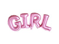 Folienballon Schriftzug Girl rosa 74x33cm