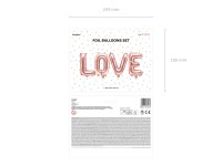 Folienballon Schriftzug Love rosegold 140x35cm
