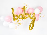 Folienballon Schriftzug Baby gold 65x74cm