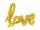 Folienballon Schriftzug Love gold 75cm