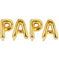 Folienballon Schriftzug Papa gold 80x35cm