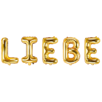 Folienballon Schriftzug Liebe gold 100x35cm