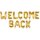 Folienballon Schriftzug Welcome Back gold 220x35cm