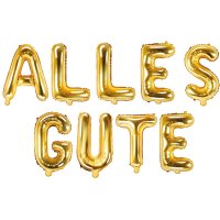 Folienballon Schriftzug Alles Gute gold 180x35cm