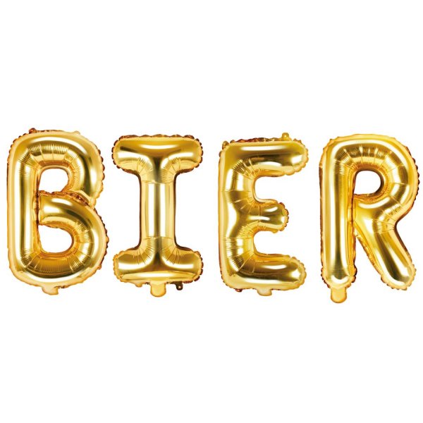 Folienballon Schriftzug Bier gold 80x35cm