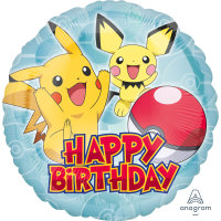 Folienballon Pokemon Happy Birthday 45cm