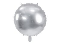 Folienballon rund silber 59cm