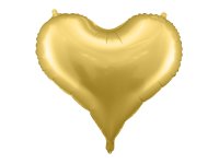 Folienballon Herz matt gold 75cm