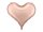 Folienballon Herz matt rosegold 75cm