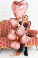 Folienballon Herz rosegold 60cm