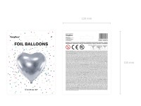 Folienballon Herz silber 60cm