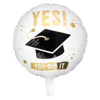Folienballon Graduation Yes you did it 45cm