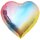Folienballon Herz 45cm Rainbow
