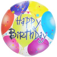 Folienballon Happy Birthday bunt 45cm