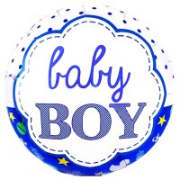 Folienballon Baby Boy blau 45cm
