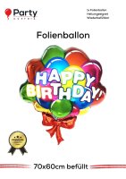 Folienballon Happy Birthday Ballonstrauß 70cm