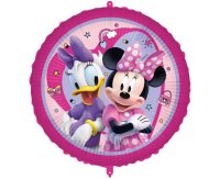 Folienballon Minnie & Daisy rund pink 45cm