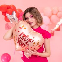 Folienballon Herz Amor Love you 69cm