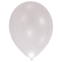 5x Latexballon LED silber 23cm