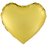 Folienballon Herz gold matt 45cm