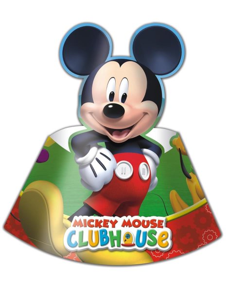 6x Partyhut Mickey Clubhouse