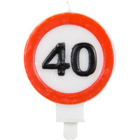 Kerze 40 Trafficsign